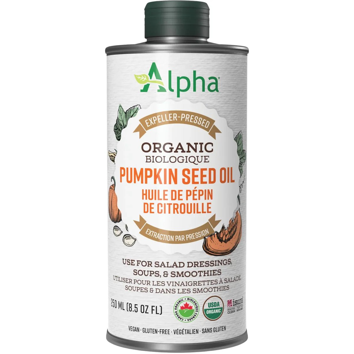 Alpha Health Organic Pumpkin Seed oil 250mL - Nutrition Plus
