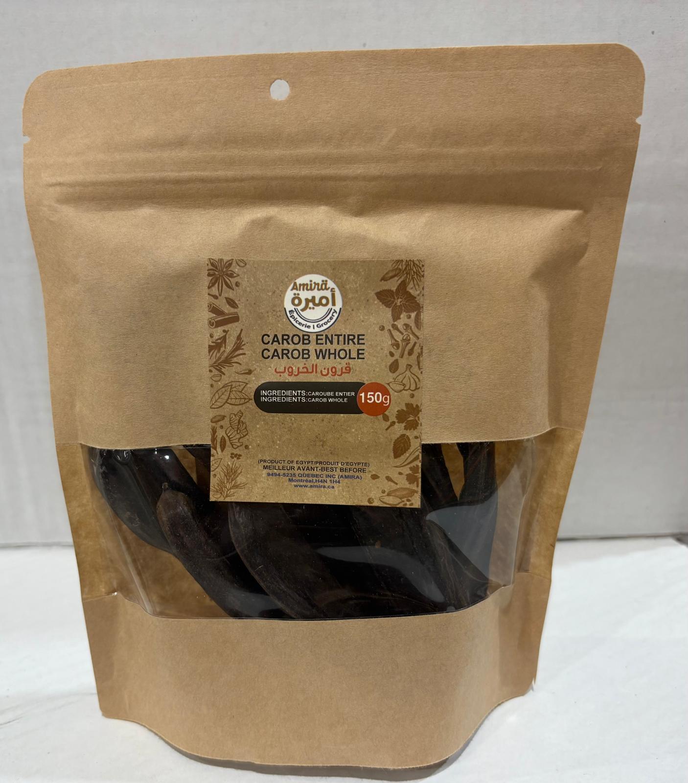 Amira Whole Carob 150 Gram - Nutrition Plus