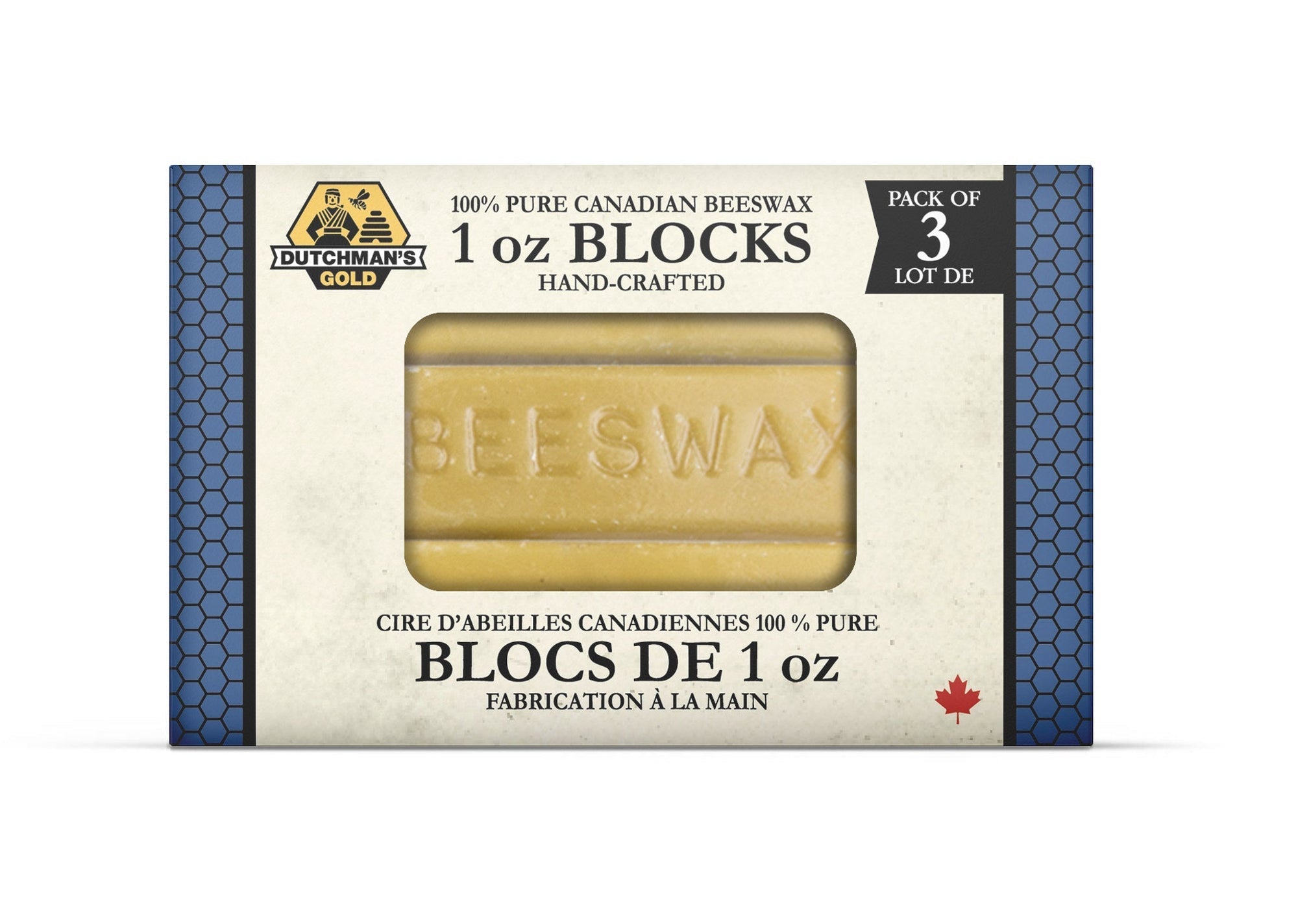 Dutchman's Gold Canadian Beeswax 1 oz 3 Blocks - Nutrition Plus