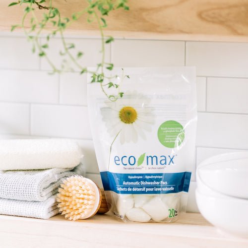 Ecomax Automatic Dishwasher Pacs, 20 Pacs, Fragrance - Free - Nutrition Plus