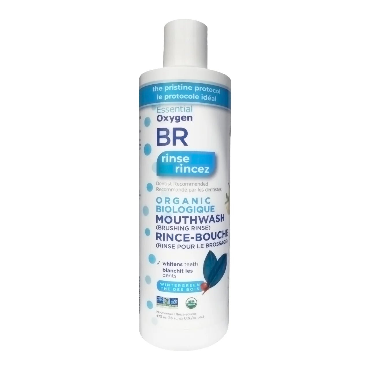 Essential Oxygen BR Organic Mouthwash + Brushing Rinse 473mL - Nutrition Plus