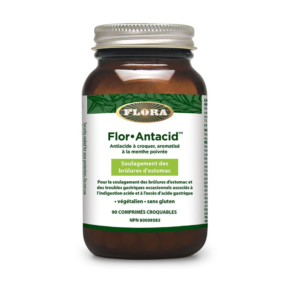 Flora Flor•Antacid™ | Heartburn Relief 90 Chewable Tablets - Nutrition Plus