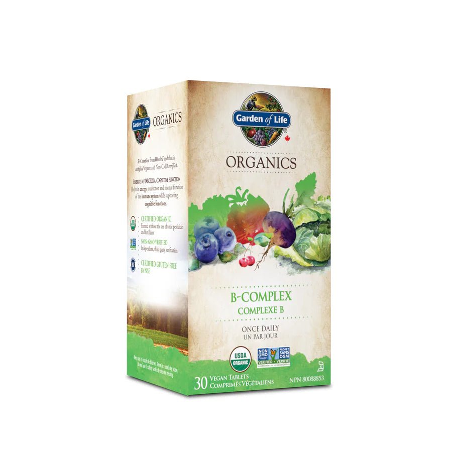 Garden of Life Organics B - Complex 30 Vegan Tablets - Nutrition Plus