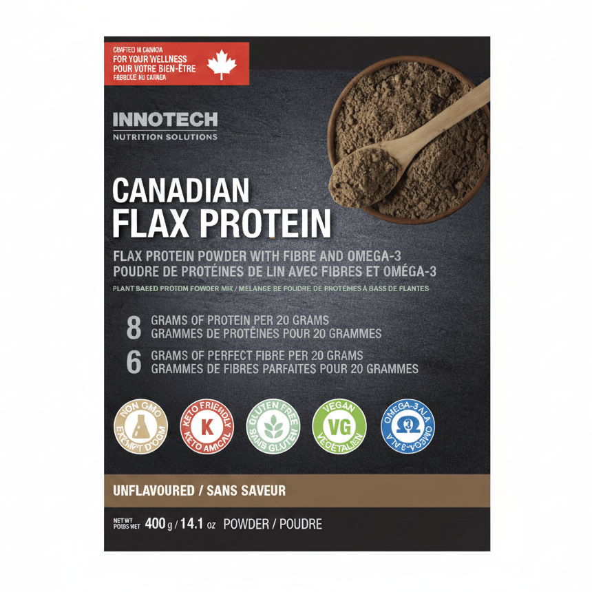 Innotech Nutrition Canadian Flax Protein Powder 400 Grams - Nutrition Plus