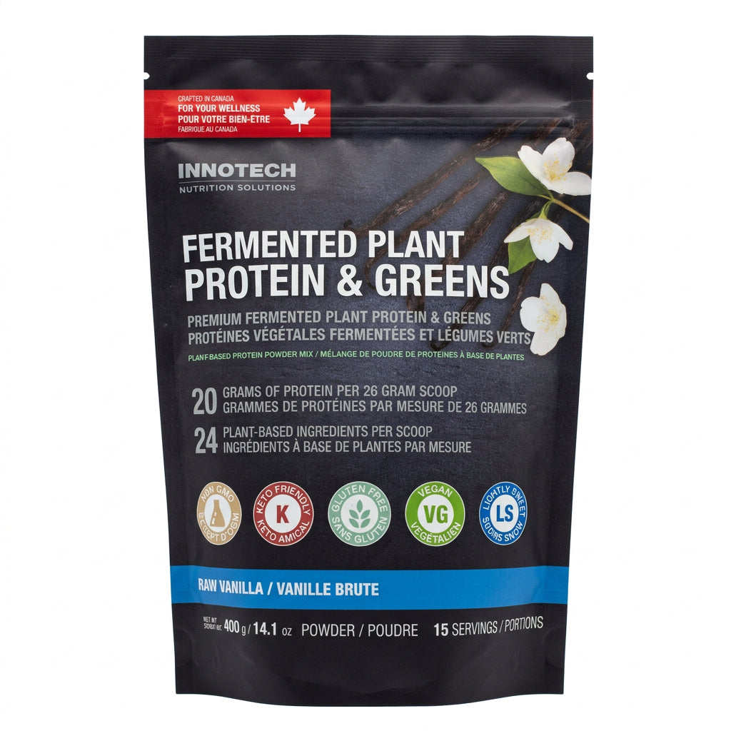 Innotech Nutrition Fermented Plant Protein & Greens 400 Grams, Vanilla - Nutrition Plus