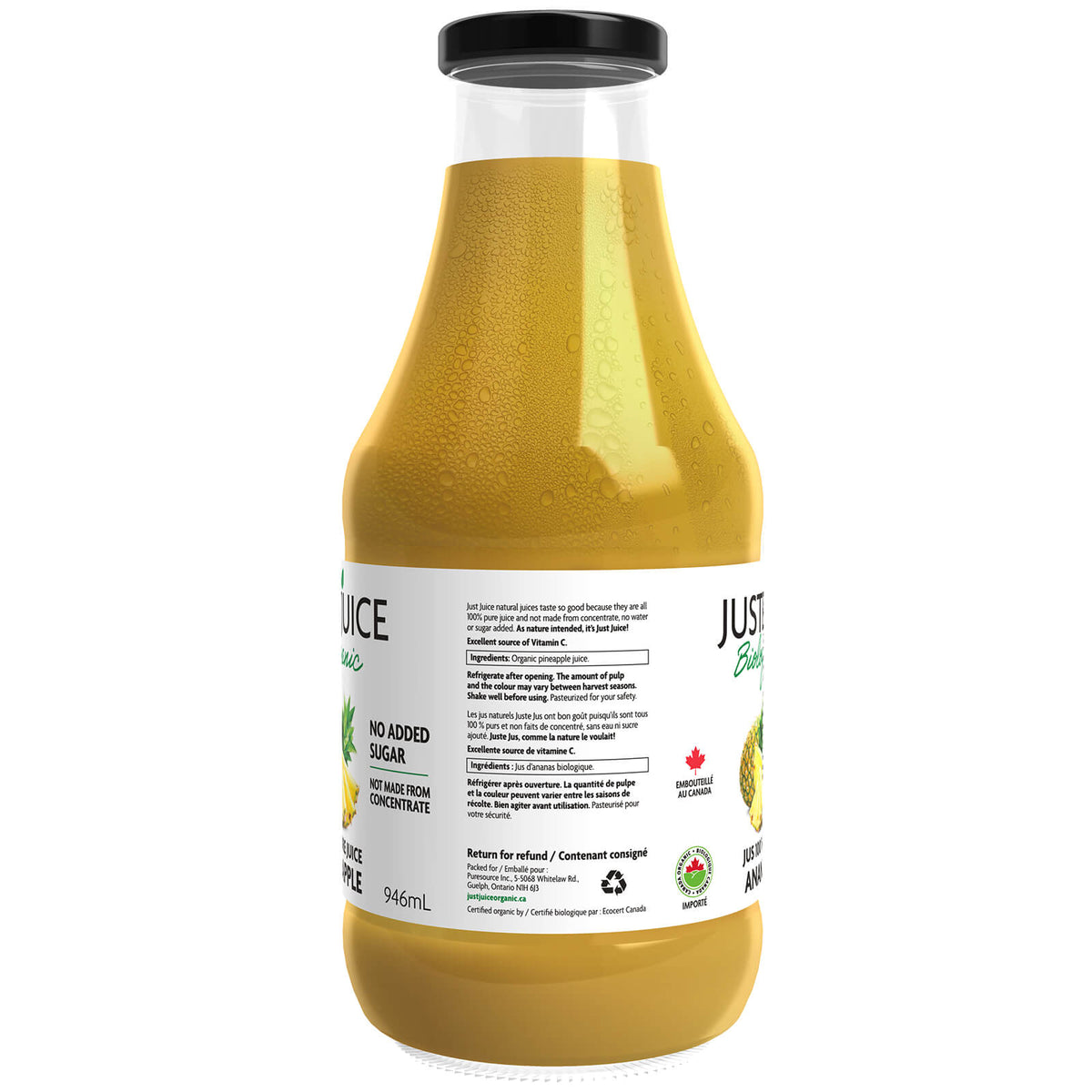 Just Juice Organic Pineapple Juice 976mL - Nutrition Plus