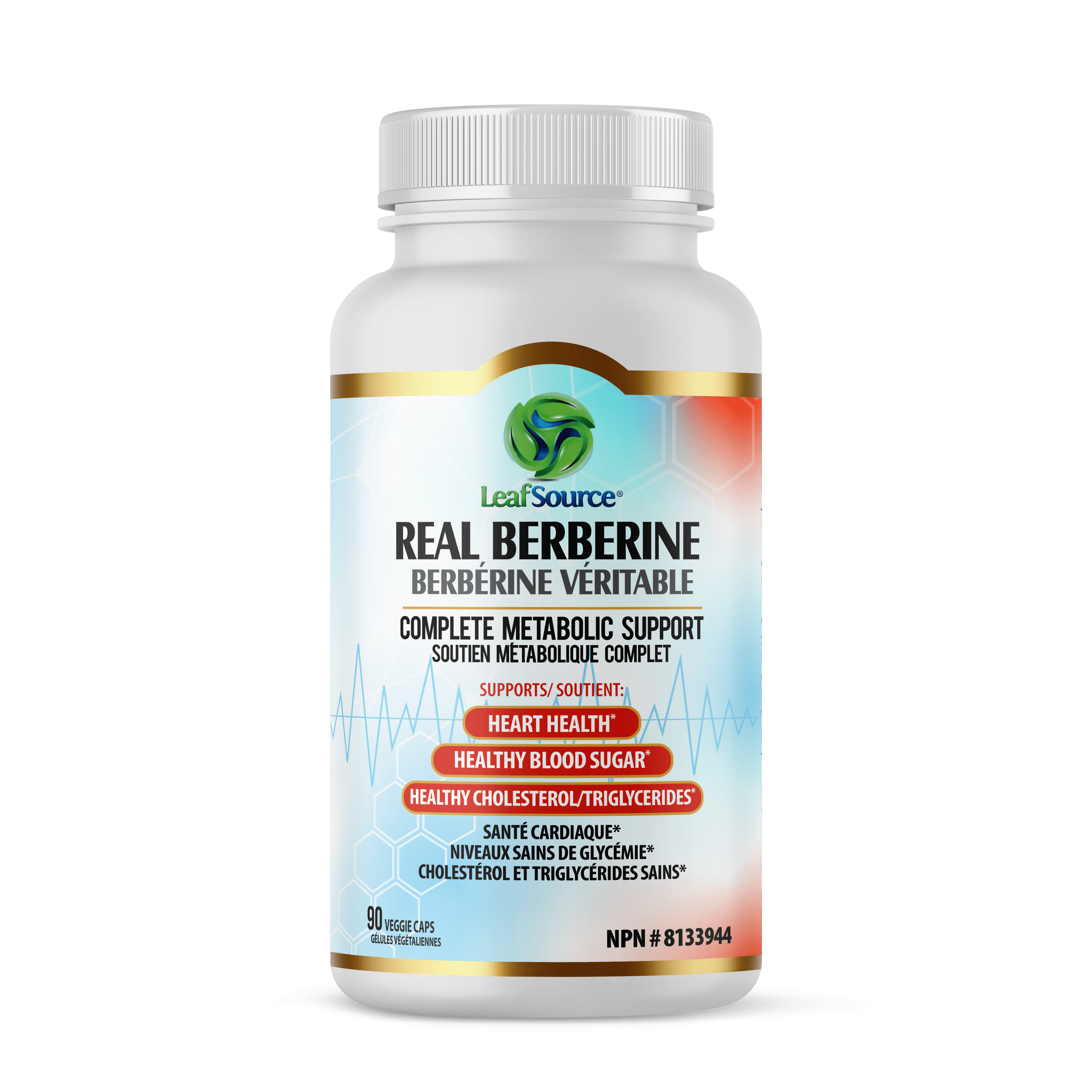 LeafSource® Real Berberine 90 Veg Capsules - Nutrition Plus
