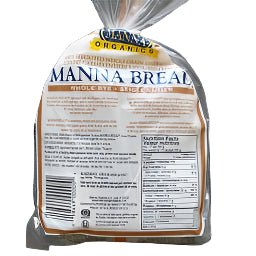 Manna Organics Whole Rye Bread 400 Grams - Nutrition Plus