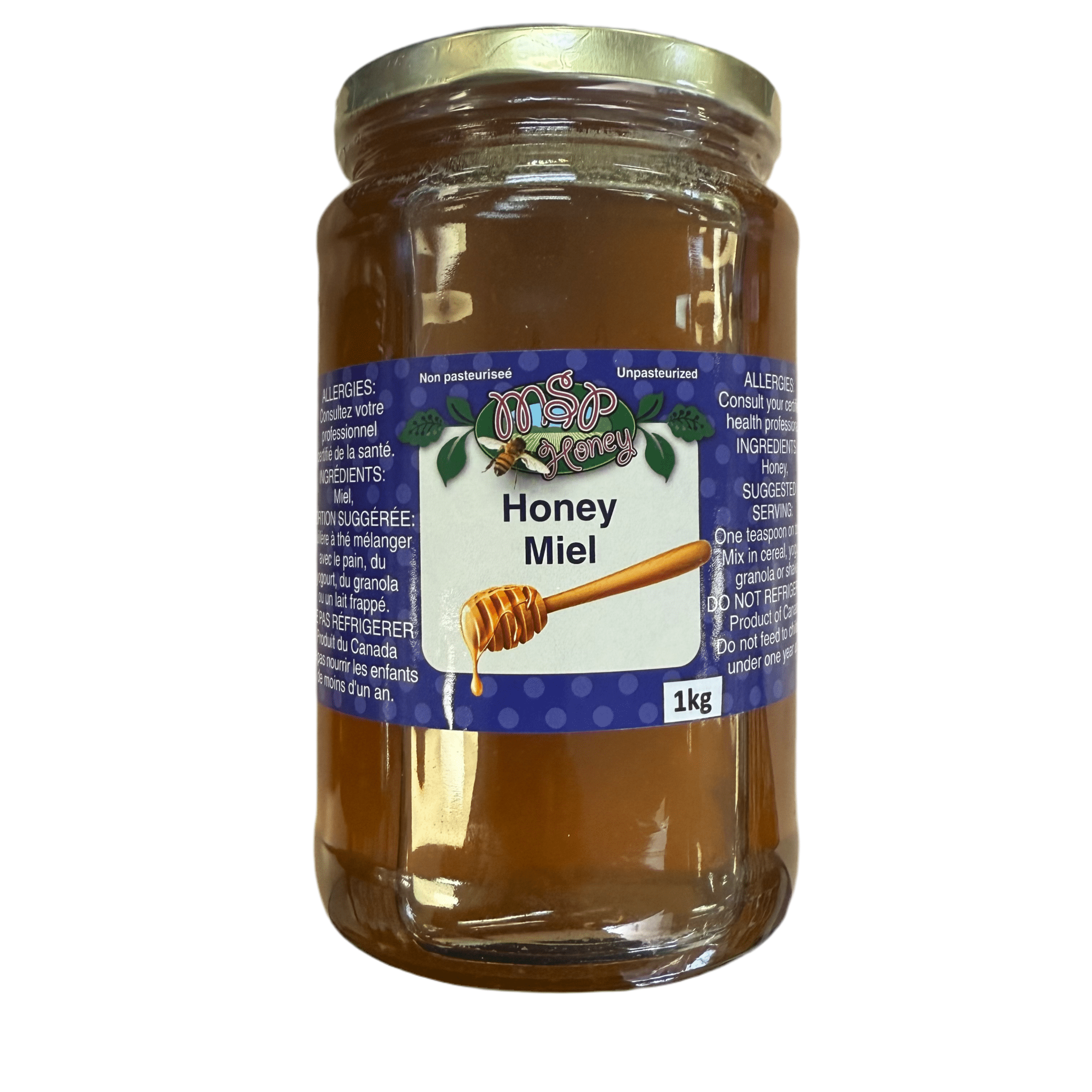 Marg's Organics Unpasteurized Raw Honey 1 Kg - Nutrition Plus