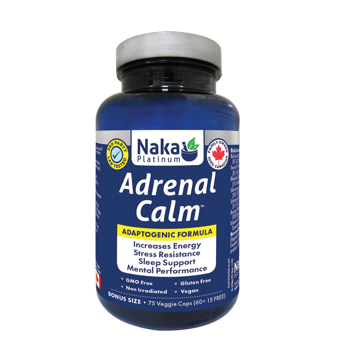 Naka Adrenal Calm 75 Veg Capsules - Nutrition Plus
