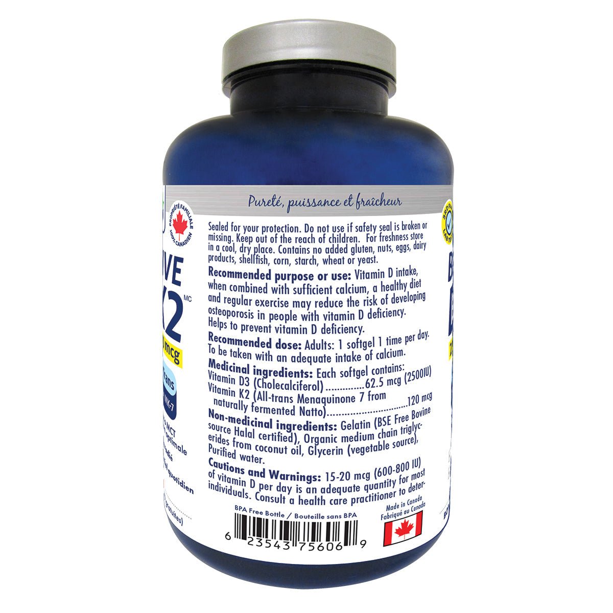 Naka Bioactive Vitamin D3 2,500 + K2 300 Softgels - Nutrition Plus