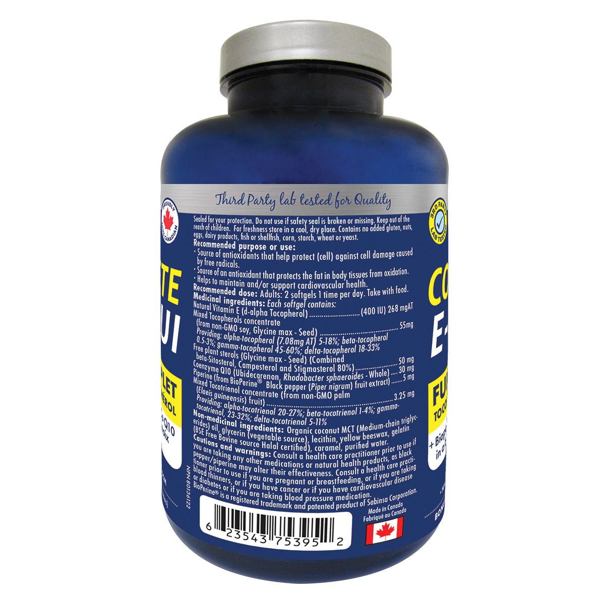 Naka Complete Vitamin E 400 IU 75 Softgels - Nutrition Plus