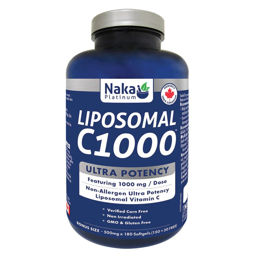 Naka Liposomal C 1,000mg Ultra Potency 180 Softgels - Nutrition Plus