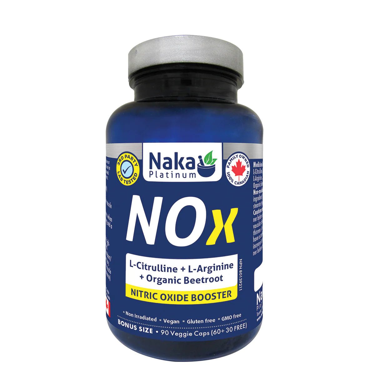 Naka NOx Nitric Oxide Booster 90 Veg Capsules - Nutrition Plus