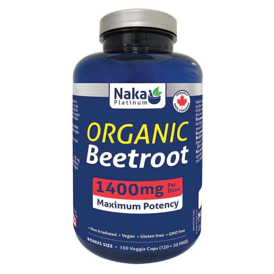Naka Organic Beetroot 1400mg 150 Veg Capsules - Nutrition Plus