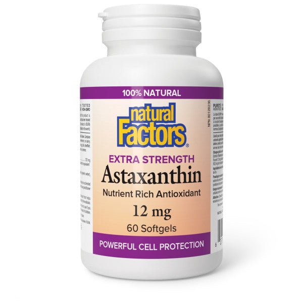 Natural Factors Astaxanthin 12mg 60 Softgels - Nutrition Plus