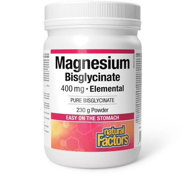 Natural Factors Magnesium Bisglycinate Pure 200mg 230 Grams - Nutrition Plus