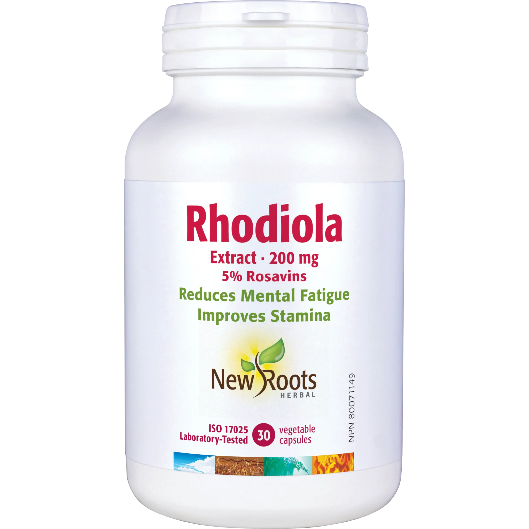 New Roots Rhodiola Extract 200mg 30 Vegetable Capsules - Nutrition Plus