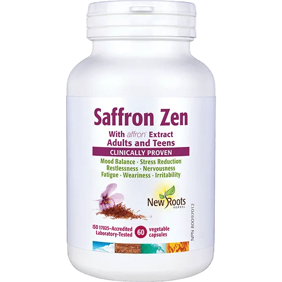 New Roots Saffron Zen 60 Veg Capsules - Nutrition Plus