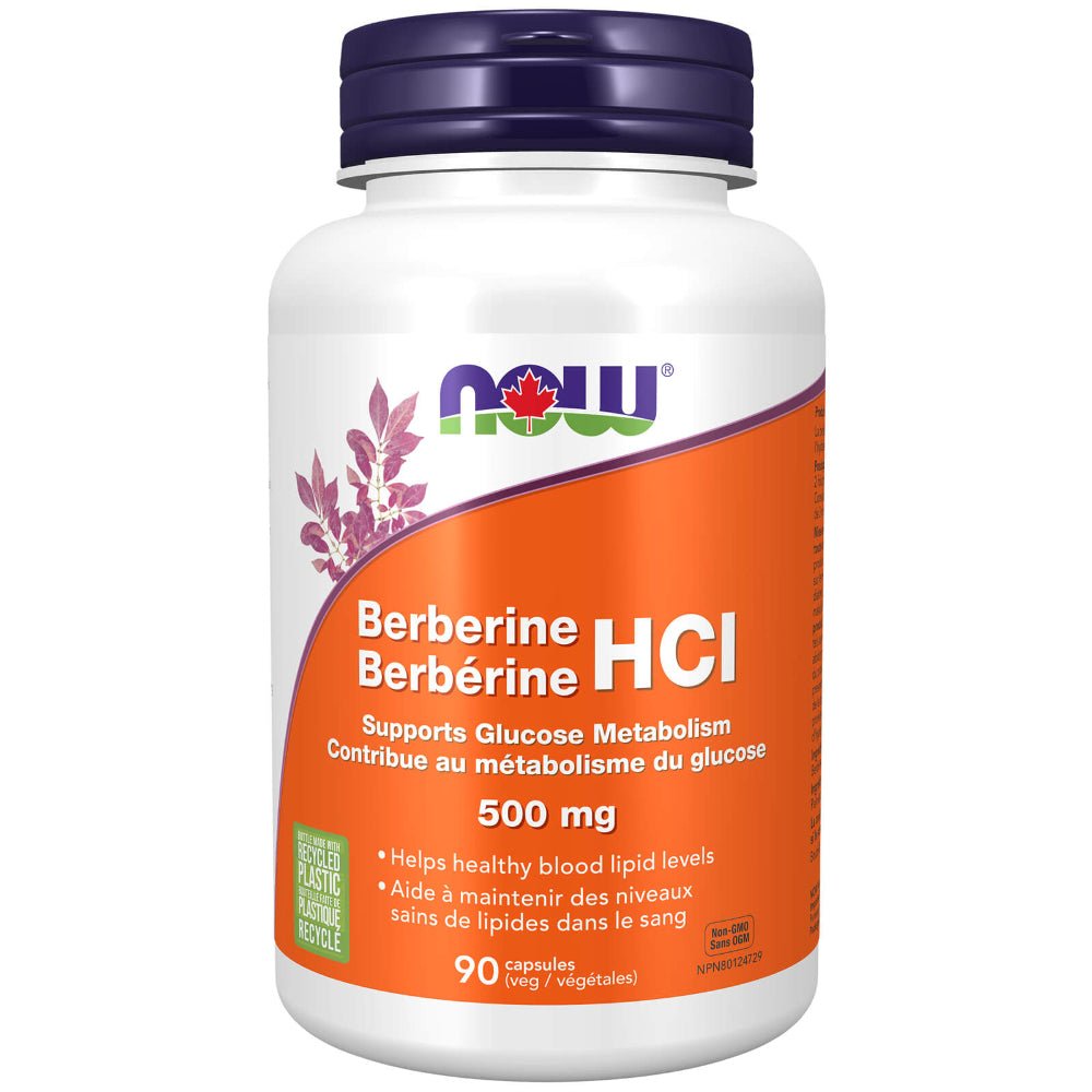 Now Berberine HCL 500mg 90 Veg Capsules - Nutrition Plus