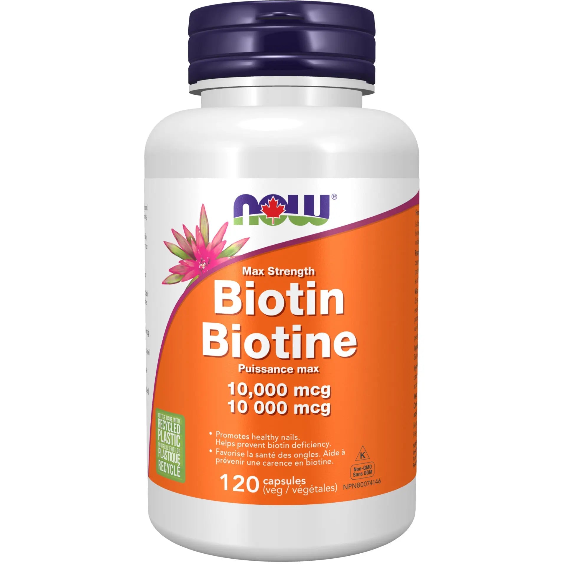 Now Biotin 10,000mcg 120 Veg Capsules - Nutrition Plus