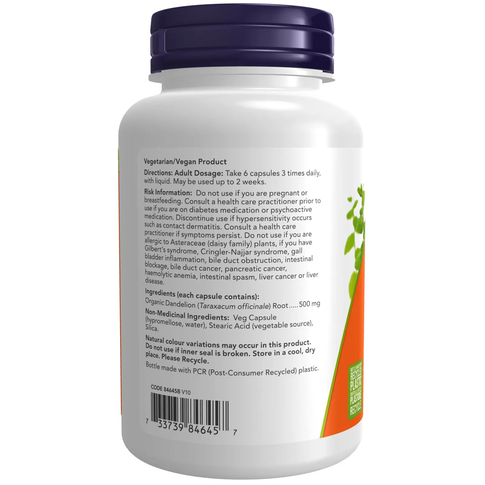 Now Dandelion Root 500mg 100 Veg Capsules - Nutrition Plus