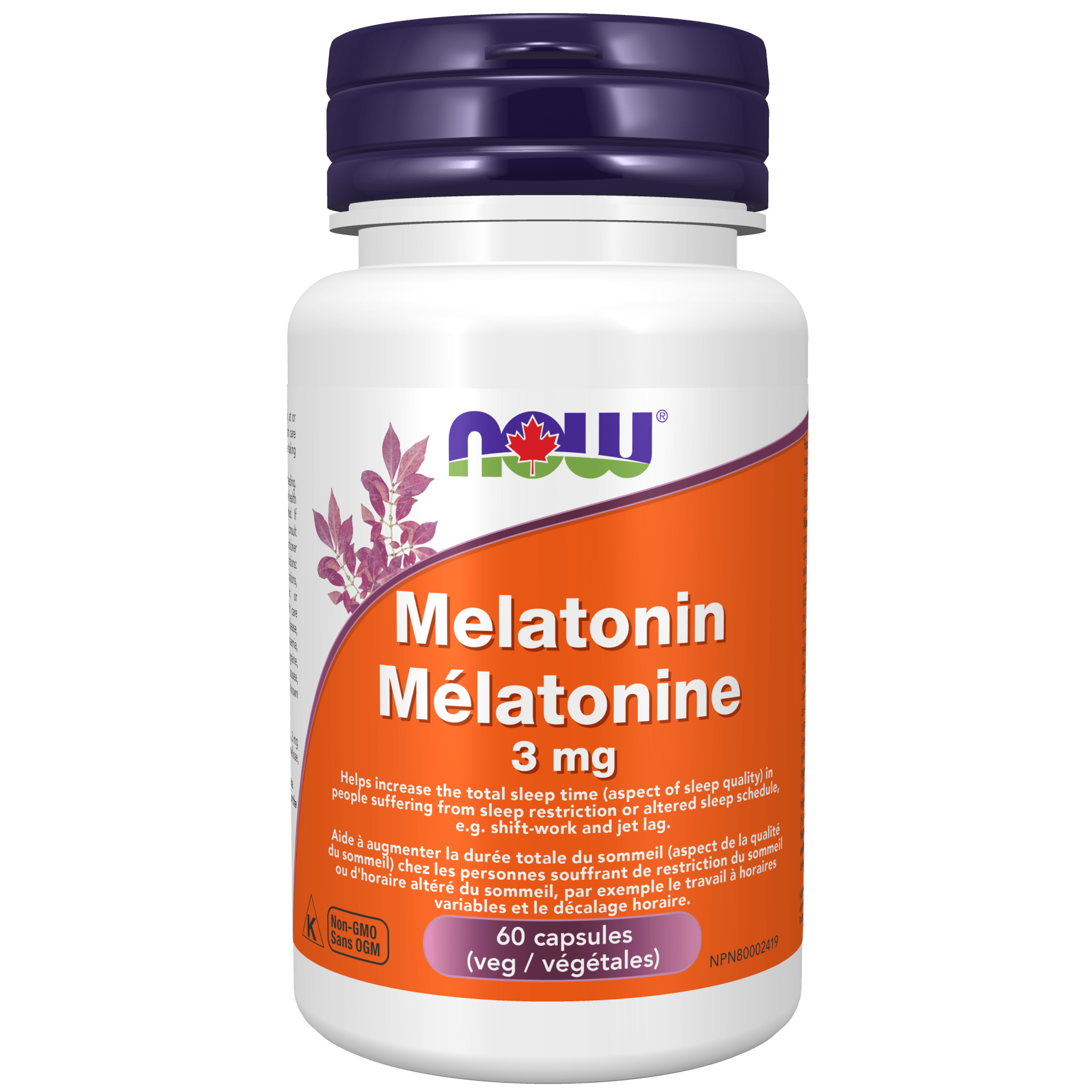 Now Melatonin 3mg 60 Capsules - Nutrition Plus