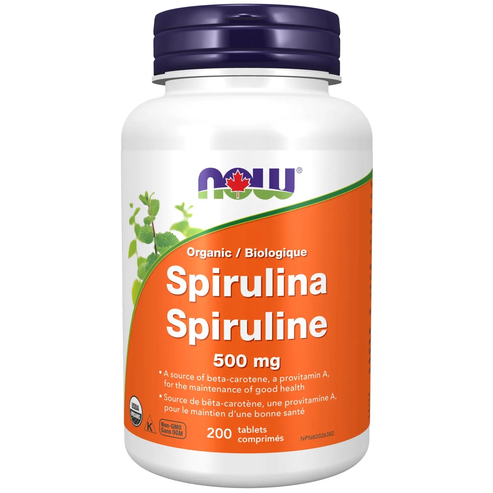 Now Organic Spirulina 500mg Tablets - Nutrition Plus