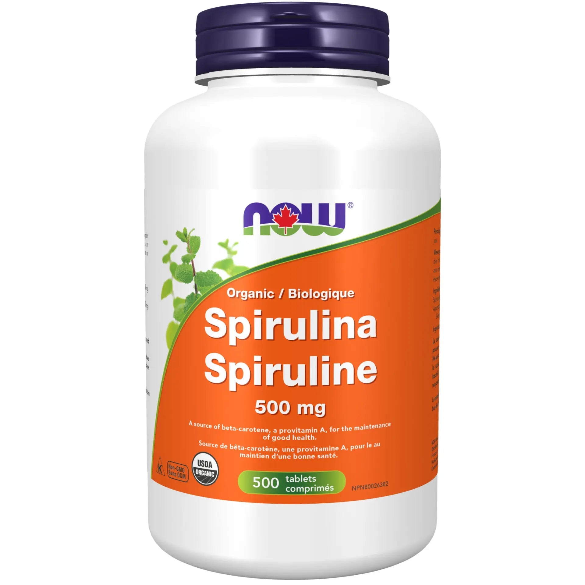 Now Organic Spirulina 500mg Tablets - Nutrition Plus