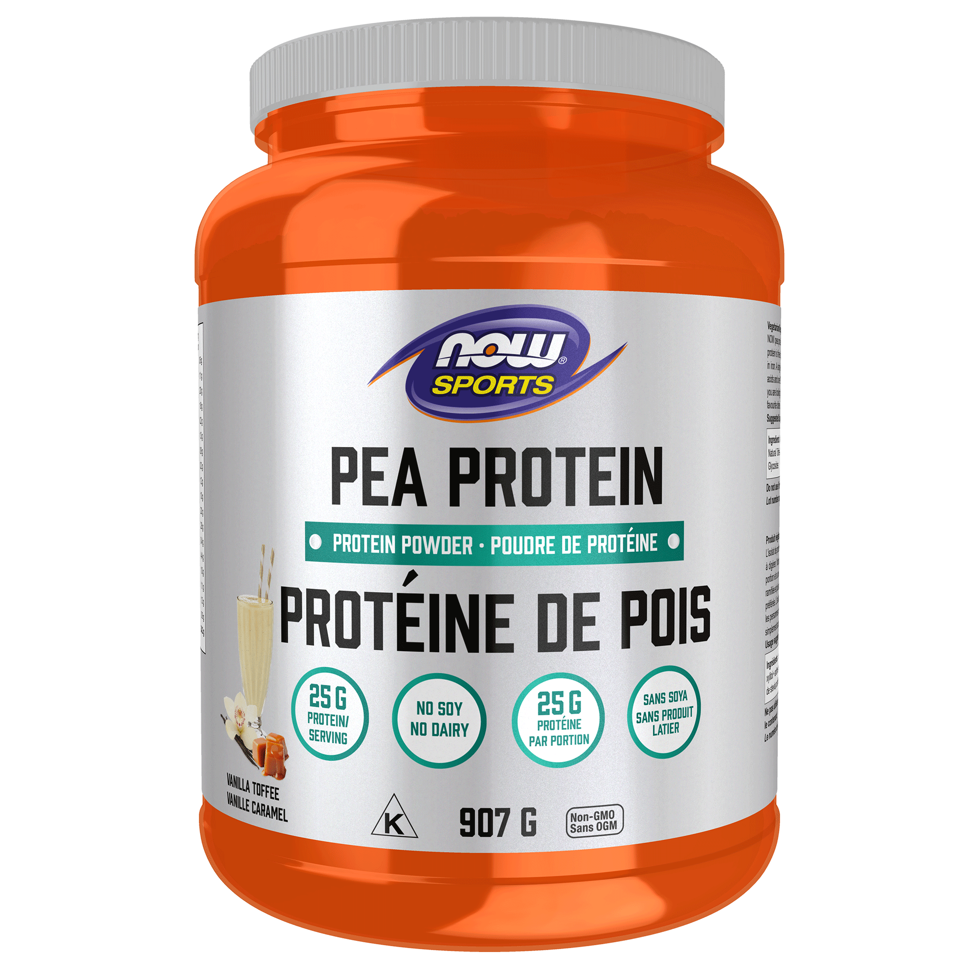 Now Pea Protein Vanilla Toffee 907 Grams - Nutrition Plus