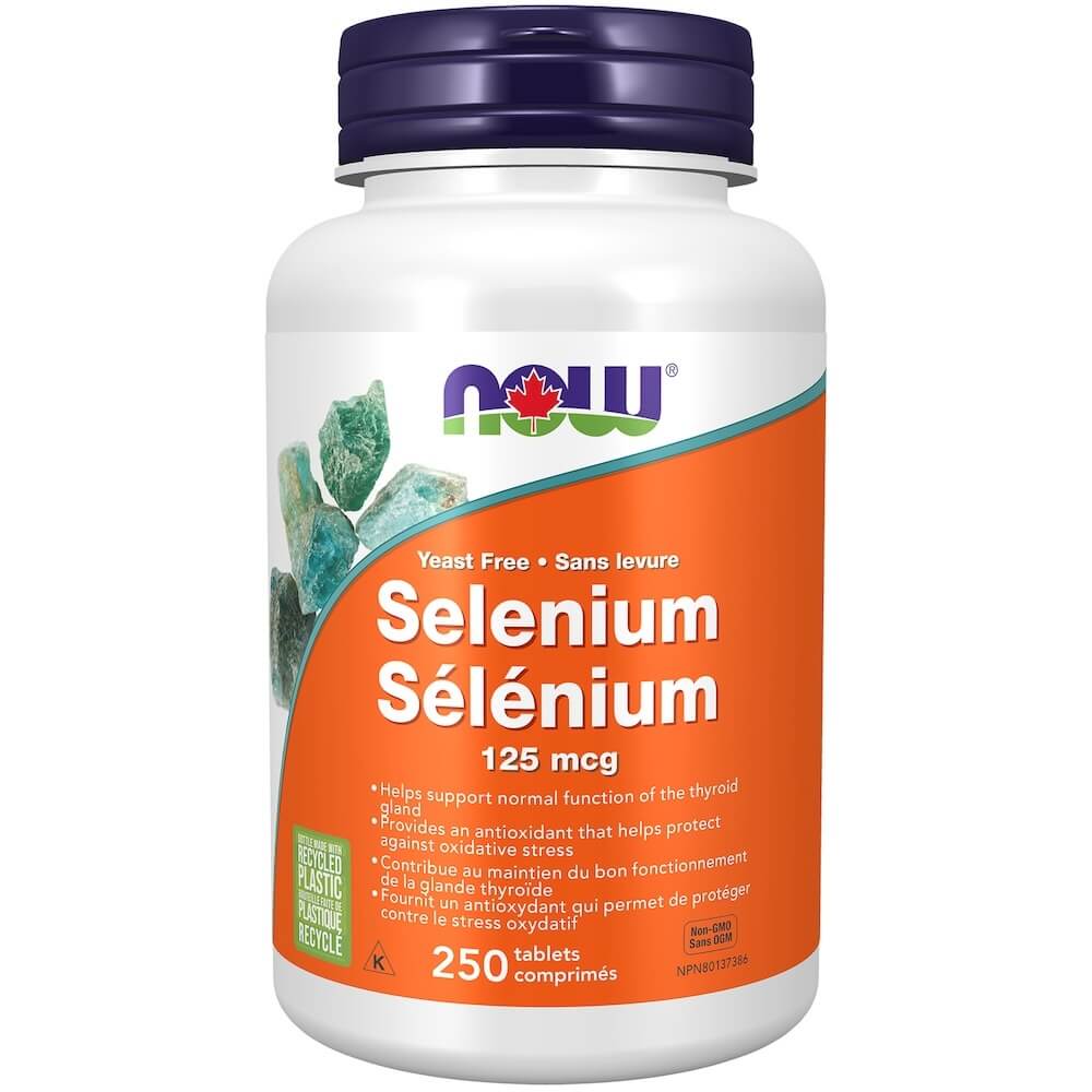 Now Selenium 125mcg Yeast Free 250 Tablets - Nutrition Plus