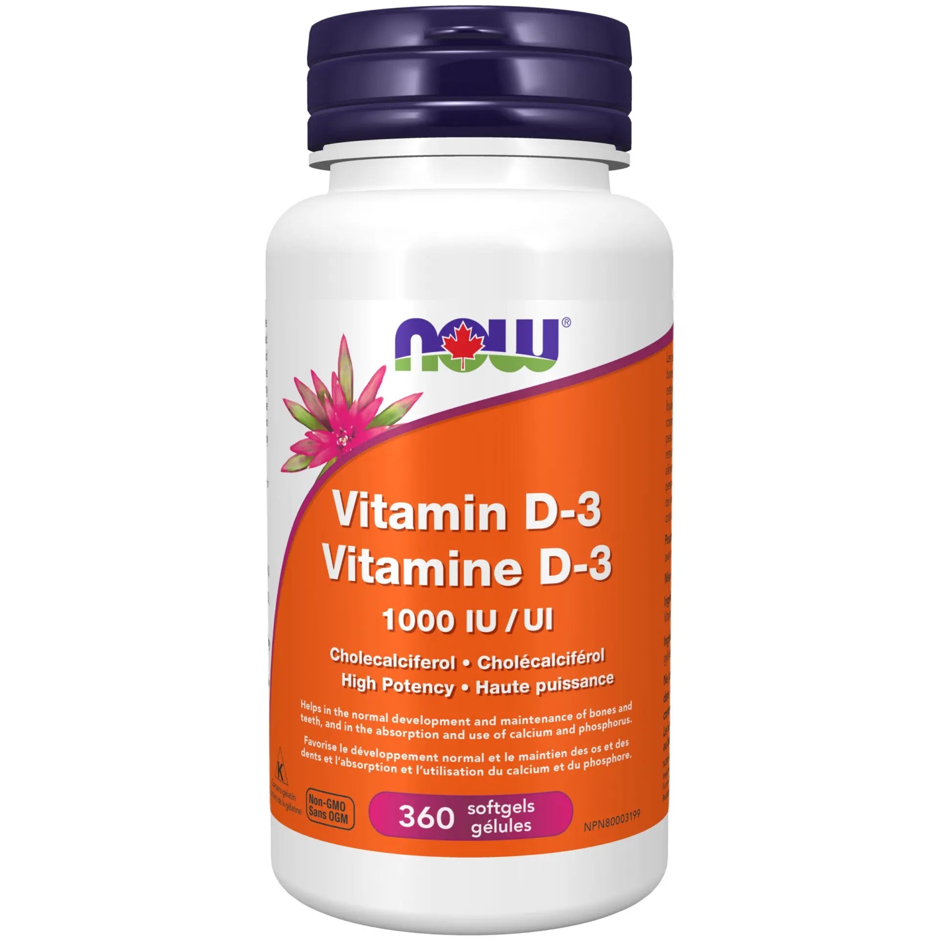 Now Vitamin D3 1,000 IU Softgels - Nutrition Plus
