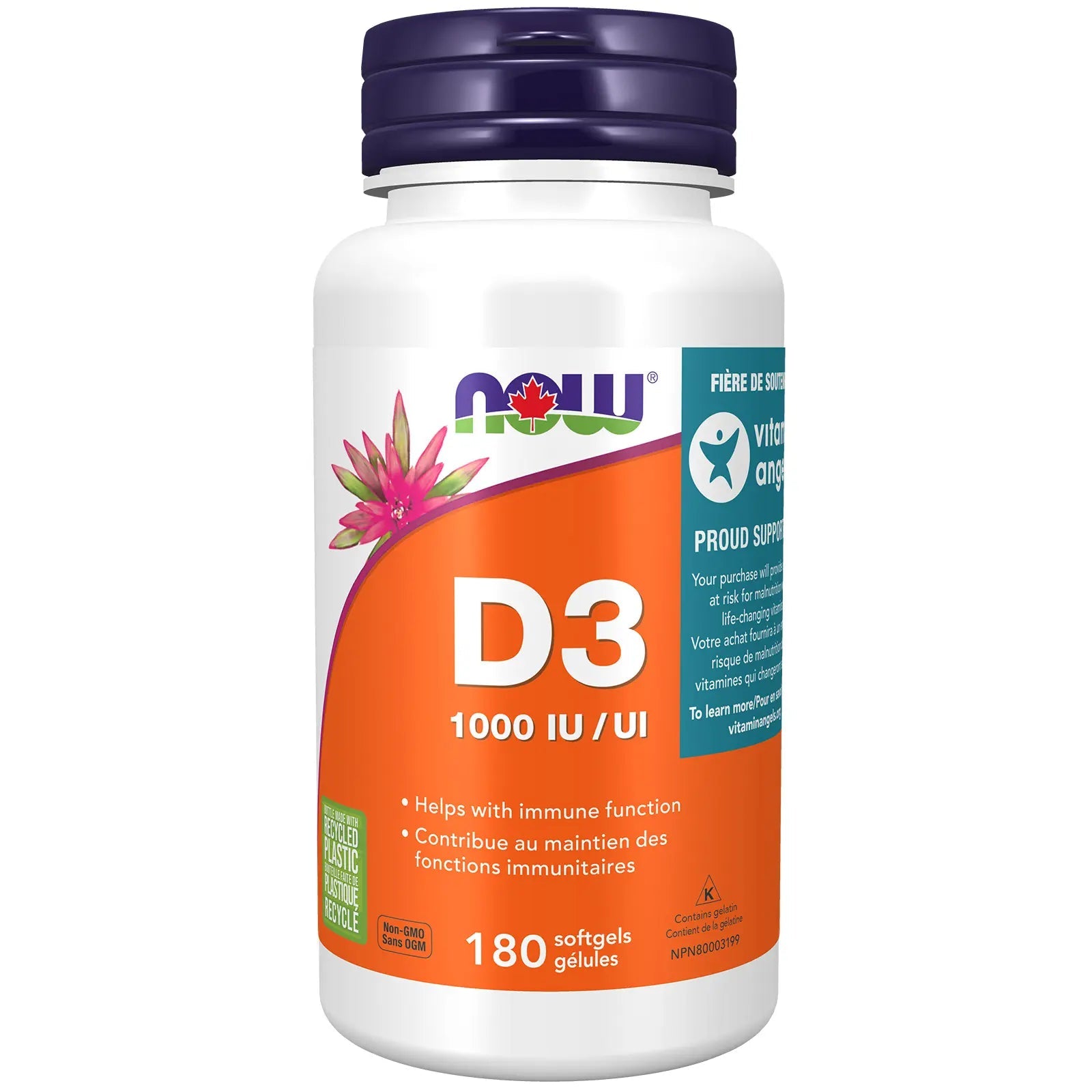 Now Vitamin D3 1,000 IU Softgels - Nutrition Plus