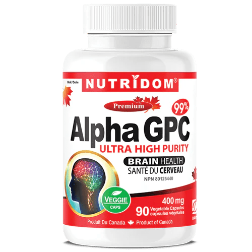 Nutridom Alpha GPC 400mg 90 Veg Capsules - Nutrition Plus