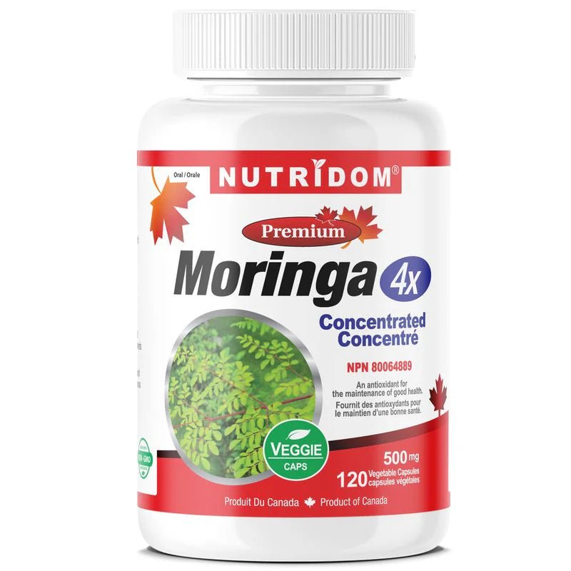 Nutridom Moringa Leaf Extract 4x 120 Veg Capsules - Nutrition Plus