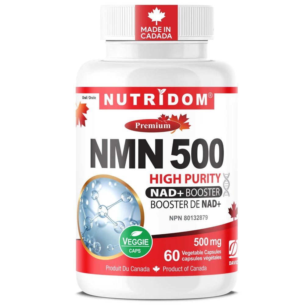 Nutridom NMN 500mg - 60 Veg Capsules | NAD+ Booster - Nutrition Plus