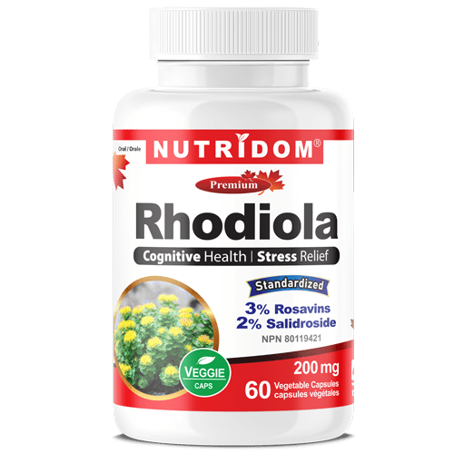 Nutridom Rhodiola 200mg, Adaptogenic Herb, 60 Veg Capsules - Nutrition Plus