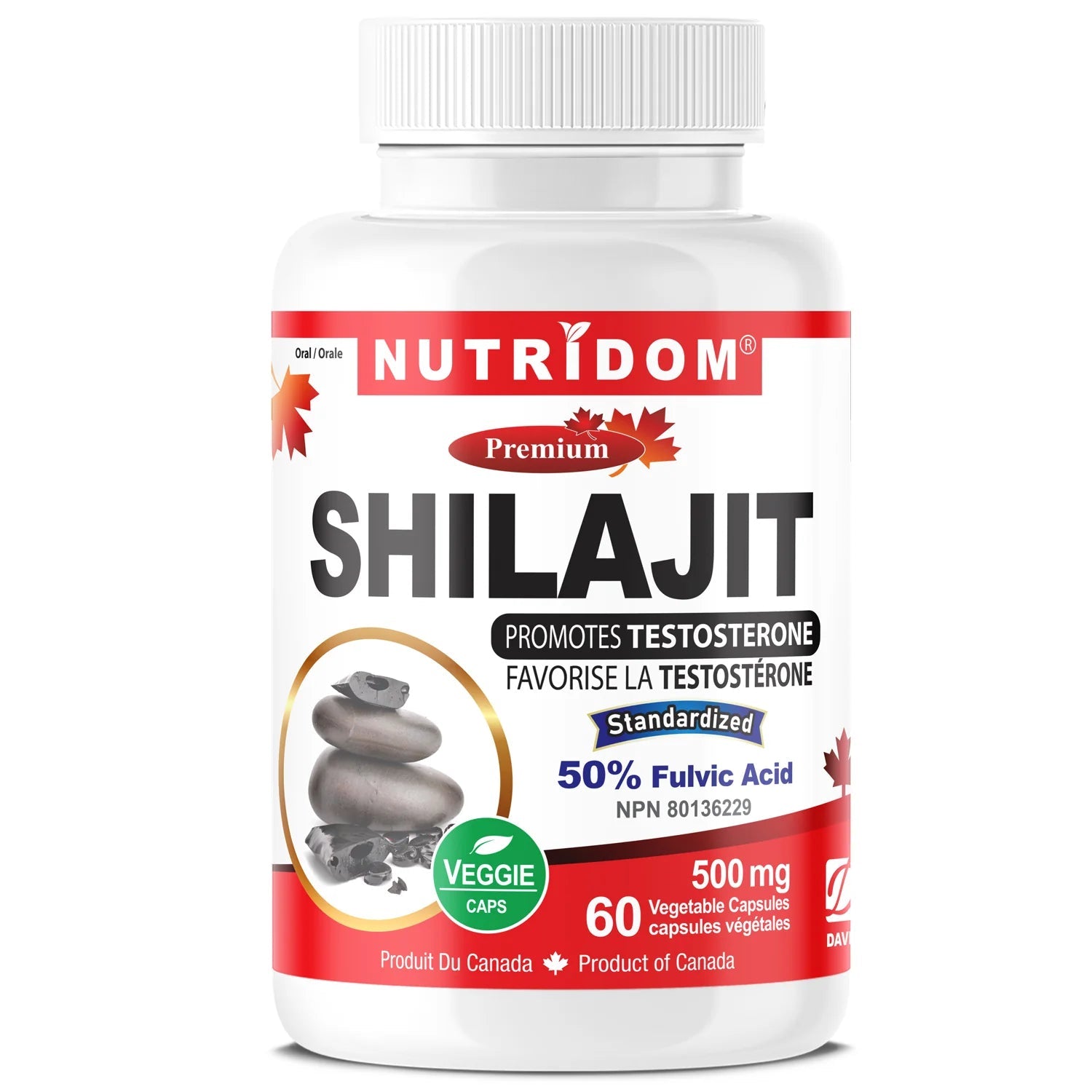 Nutridom Shilajit 500mg 60 Veg Capsules - Nutrition Plus