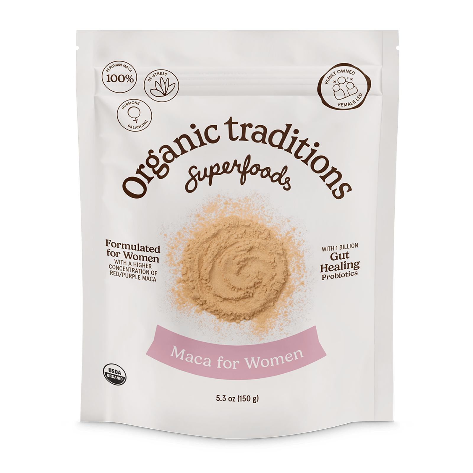 Organic Traditions MACA For Women With Probiotics 150 Grams - Nutrition Plus