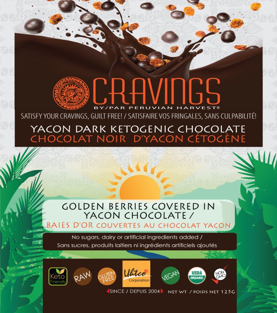 Peruvian Harvest Raw Dark Chocolate Covered Golden Berries 125 Grams - Nutrition Plus