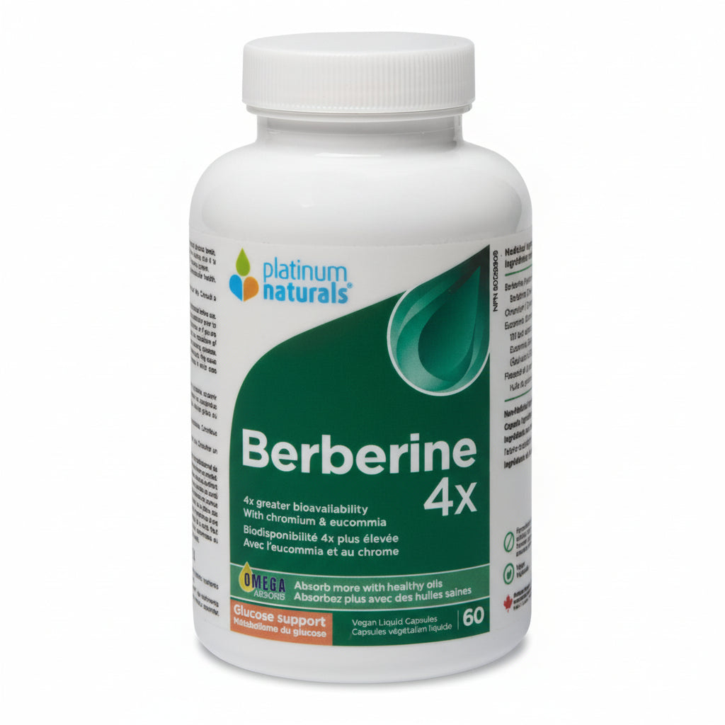 Platinum Naturals Berberine 4X 60 Vegan Liquid Capsules - Nutrition Plus