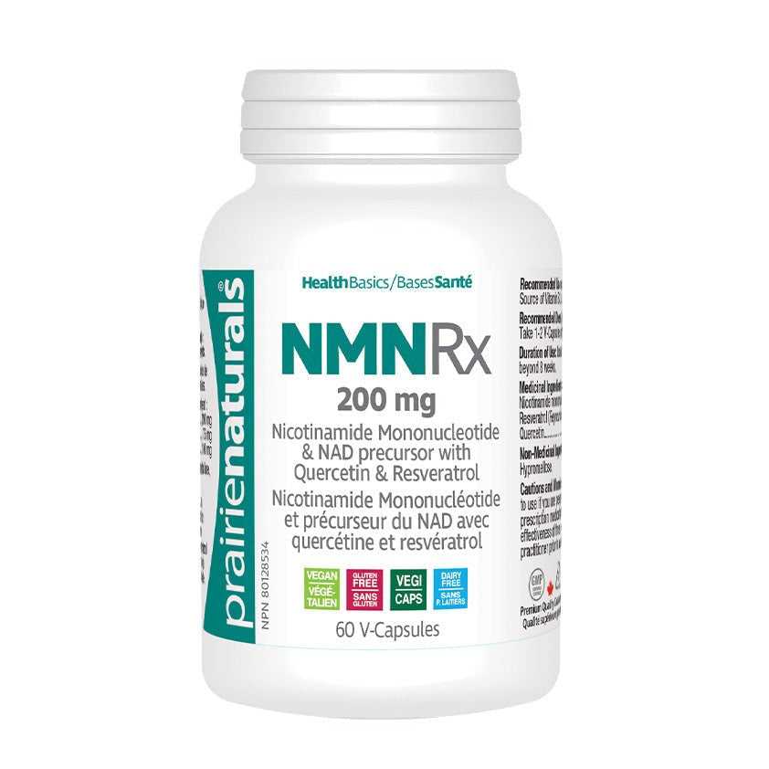 Prairie Naturals NMN Rx 200mg 60 Veg Capsules - Nutrition Plus