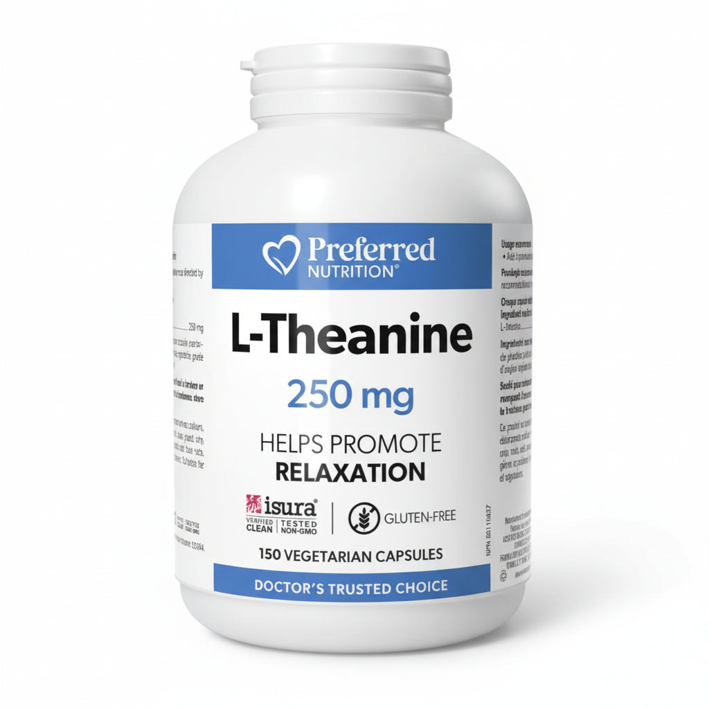 Preferred Nutrition L - Theanine 250mg 150 Vegetarian Capsules - Nutrition Plus