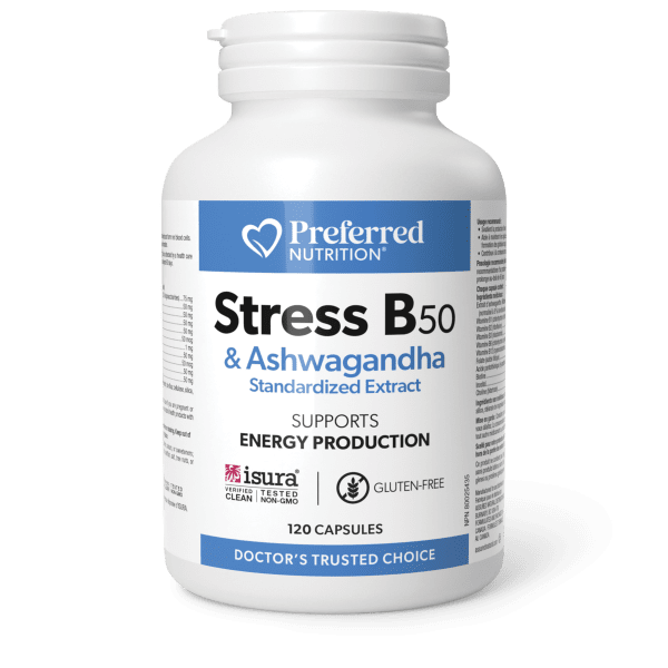 Preferred Nutrition Strss B50 with Ashwagandha 120 Capsules - Nutrition Plus