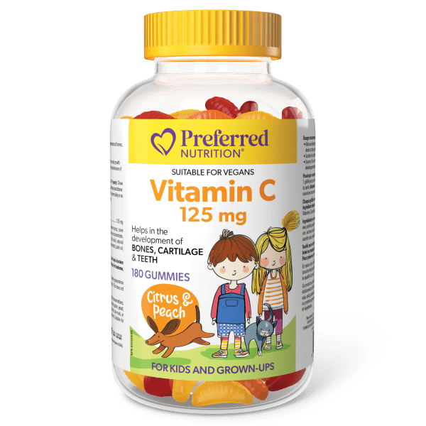 Preferred Nutrition Vitamin C Gummies for Kids 180 Gummies - Nutrition Plus