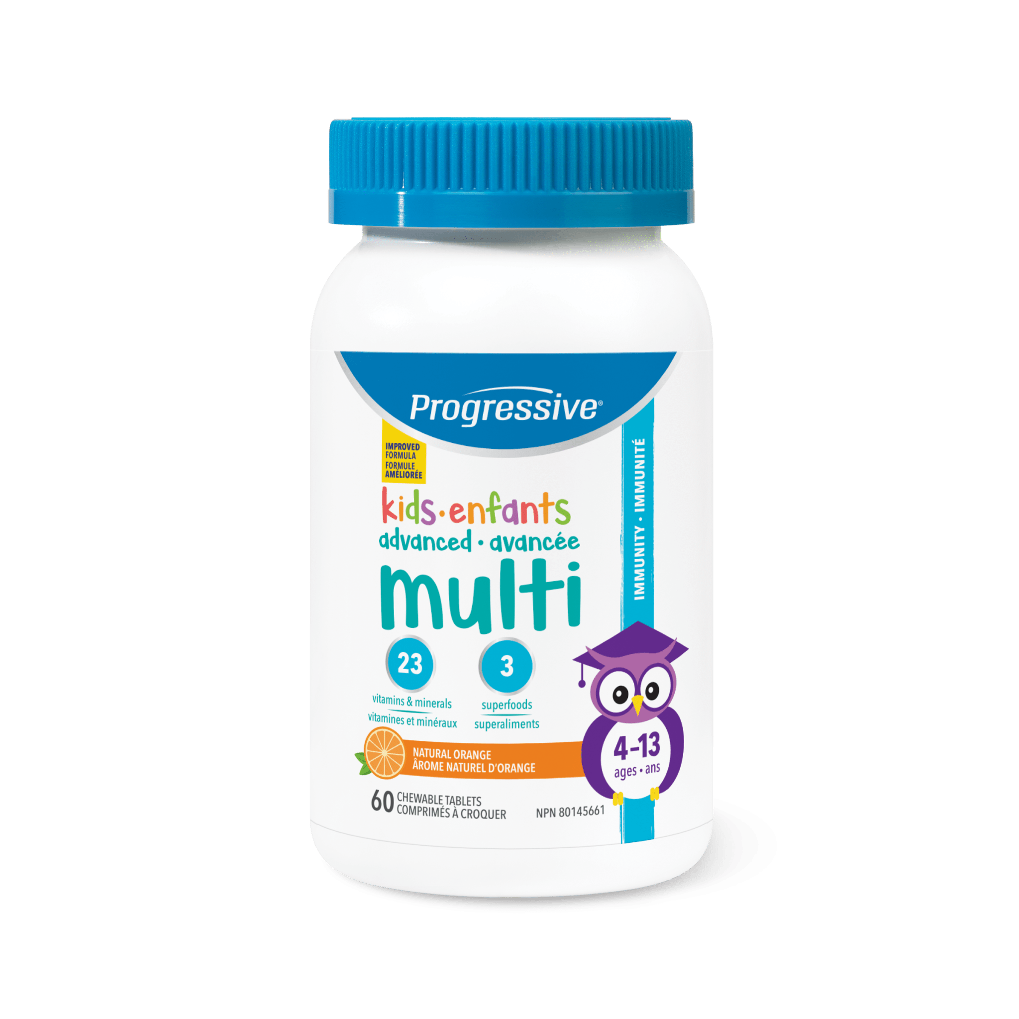 Progressive Multivitamins for Kids 60 Chewable Tablets - Nutrition Plus