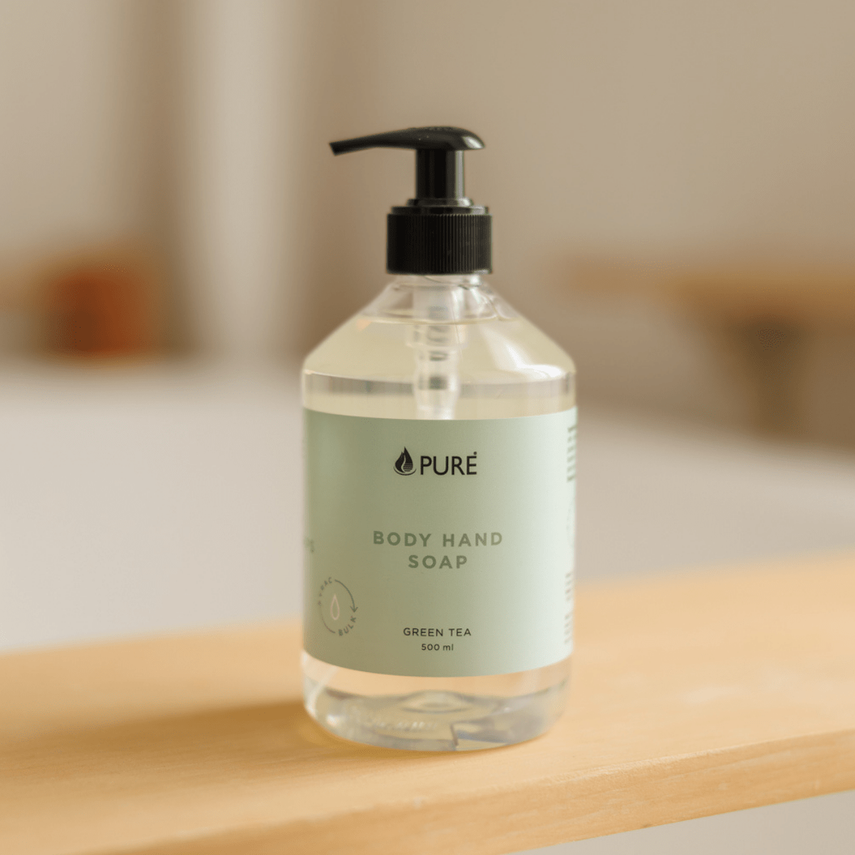 Pure Body & Hand Soap 500mL, Green Tea - Nutrition Plus