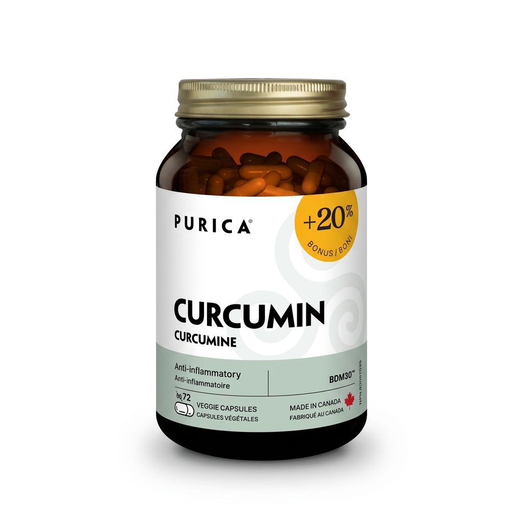Purica Curcumin Extra Strength 72 Veg Capsules, Bonus Size - Nutrition Plus