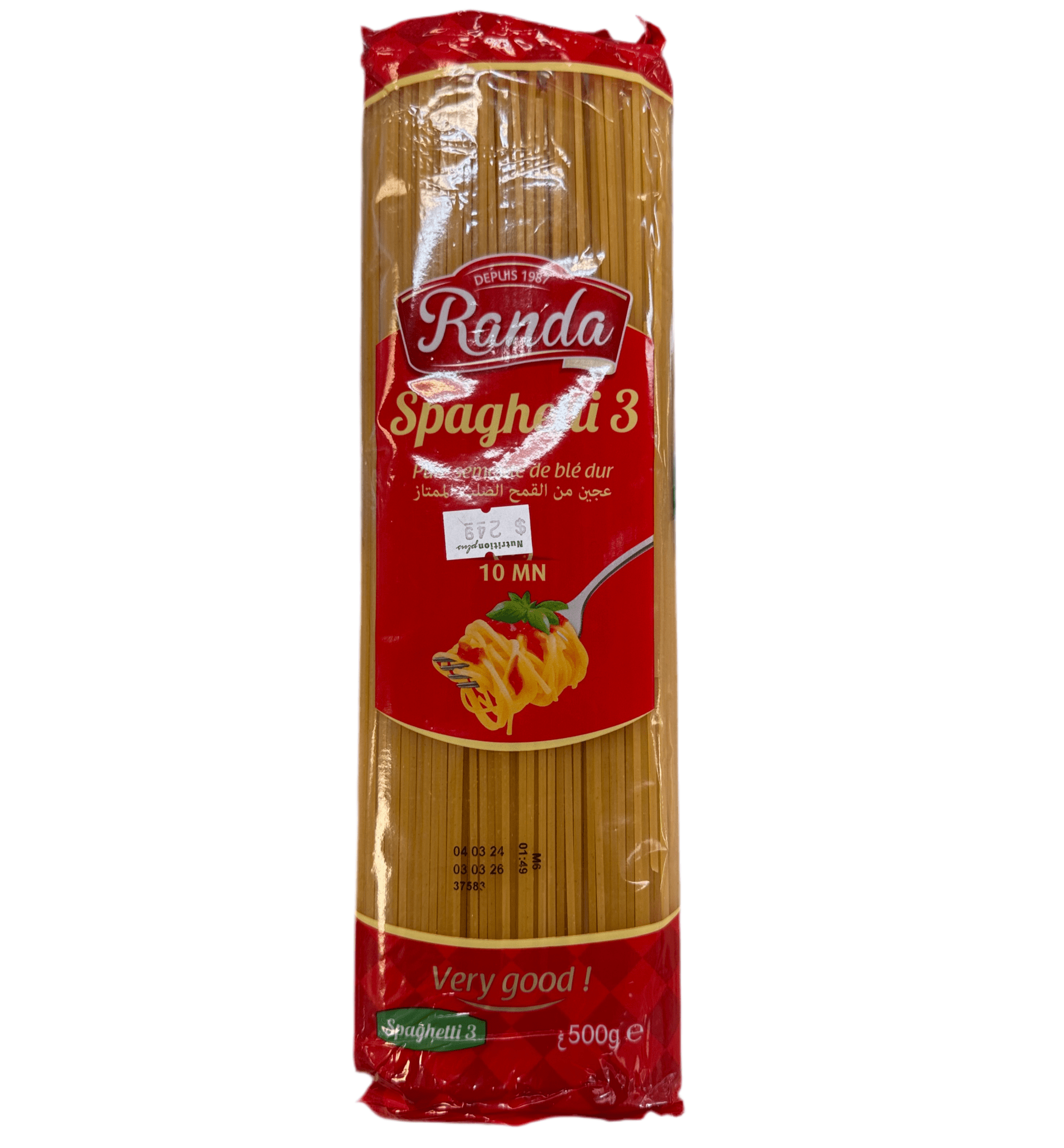 Randa Pasta Spaghetti 500 Grams - Nutrition Plus