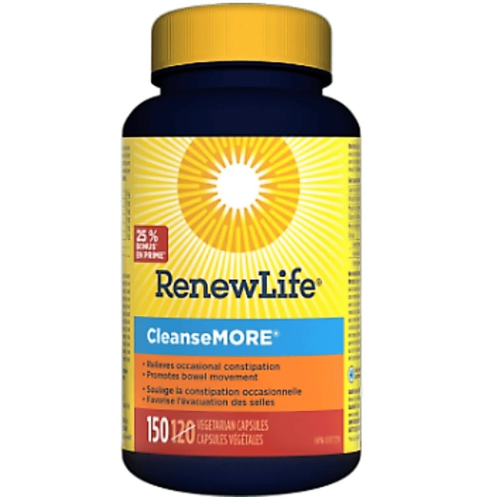 Renew Life CleanseMORE 150 Veg Capsules (Bonus Size) - Nutrition Plus